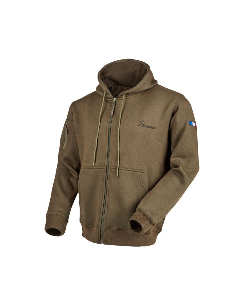 SWEAT À CAPUCHE FRENCH ARMY COYOTE - A.R.E.S SWEAT À CAPUCHE FRENCH ARMY COYOTE - A.R.E.S