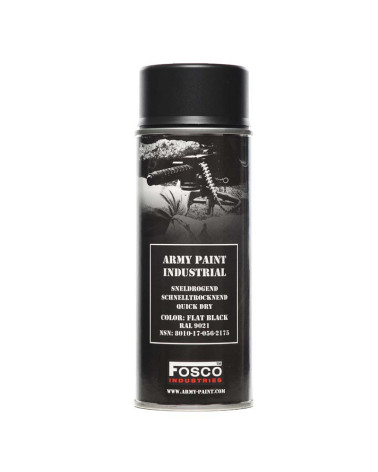 Bombe de peinture Fosco noir mat 400 ml aérosol multi-surfaces