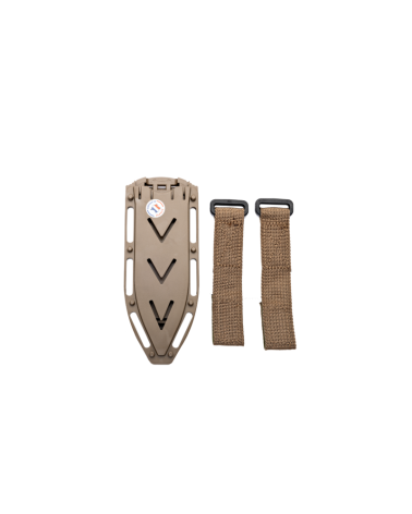 Dague Wildsteer Altor coyote avec anneau tactique lame inox et etui MOLLE utilisee par le 2e REP