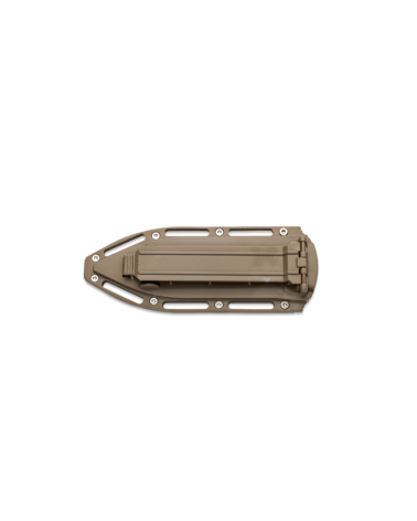Dague Wildsteer Altor coyote avec anneau tactique lame inox et etui MOLLE utilisee par le 2e REP