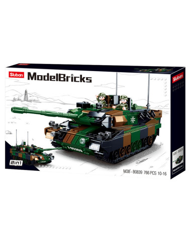 Char d’assaut allemand à construire Sluban M38-B0839 avec 2 figurines