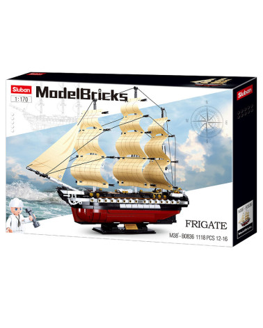 Frégate militaire à construire Sluban M38-B0836 avec 1118 pièces Frégate militaire à construire Sluban M38-B0836 avec 1118 pièces