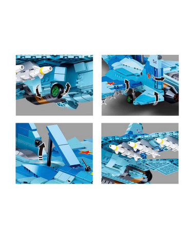 Avion de chasse Blue Jet Fighter M38-B0985 Sluban à construire Avion de chasse Blue Jet Fighter M38-B0985 Sluban à construire