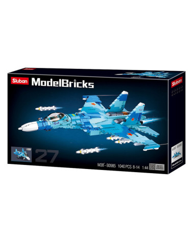 Avion de chasse Blue Jet Fighter M38-B0985 Sluban à construire