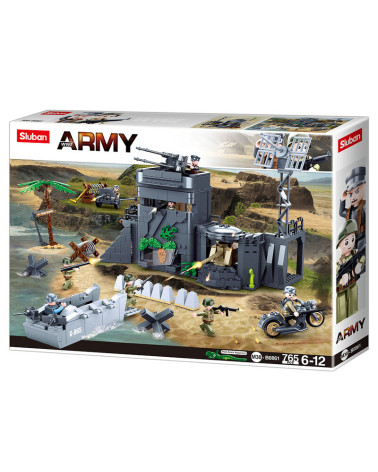 Jeu de construction The Atlantic Wall M38-B0861 Sluban avec 8 figurines Jeu de construction The Atlantic Wall M38-B0861 Sluban avec 8 figurines