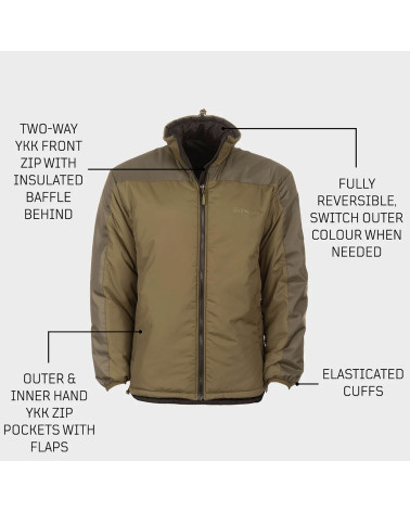 Veste thermique Snugpak Sleeka Elite réversible olive et noir avec isolation Softie® Veste thermique Snugpak Sleeka Elite réversible olive et noir avec isolation Softie®