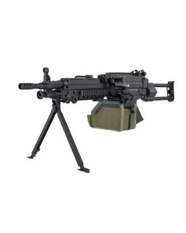 Réplique SA-F249 PARA FLEX Noir de Specna Arms avec gearbox renforcée et chargeur box 1500 billes
