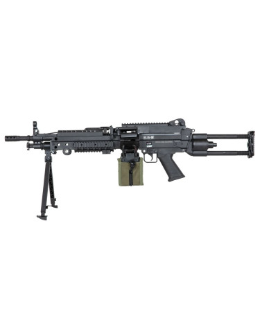 Réplique SA-F249 PARA FLEX Noir de Specna Arms avec gearbox renforcée et chargeur box 1500 billes