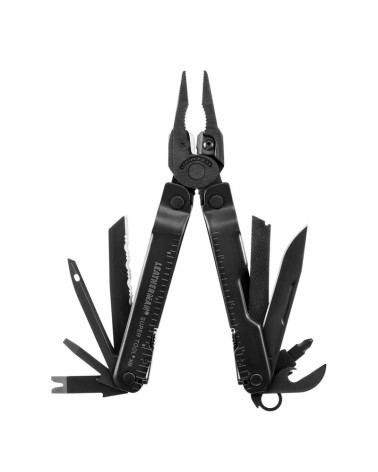 Pince Leatherman Super Tool 300 noire : 19 outils robustes pour professionnels et tacticiens.