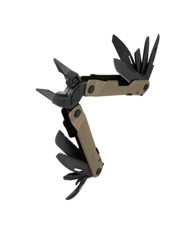 Pince multifonction Rebar Coyote – Leatherman : 17 outils compacts et tactiques pour les pros et l'outdoor.