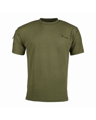 T-shirt French Army Kaki - A.R.E.S : Style militaire en polycoton, broderie "FRENCH ARMY", drapeau français, poche zippée. T-shirt French Army Kaki - A.R.E.S : Style militaire en polycoton, broderie "FRENCH ARMY", drapeau français, poche zippée.