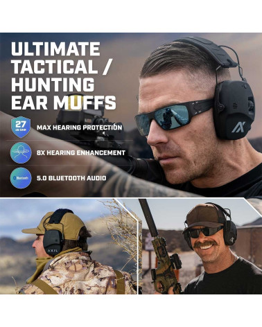 Casque Trackr Blu - AXIL, alliant protection auditive avancée et connectivité Bluetooth pour une performance optimale. Casque Trackr Blu - AXIL, alliant protection auditive avancée et connectivité Bluetooth pour une performance optimale.