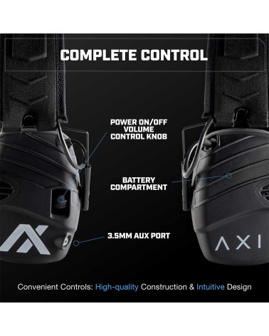 Casque Trackr Electronic - Axil, protection auditive électronique pour une performance optimale en milieu bruyant. Casque Trackr Electronic - Axil, protection auditive électronique pour une performance optimale en milieu bruyant.