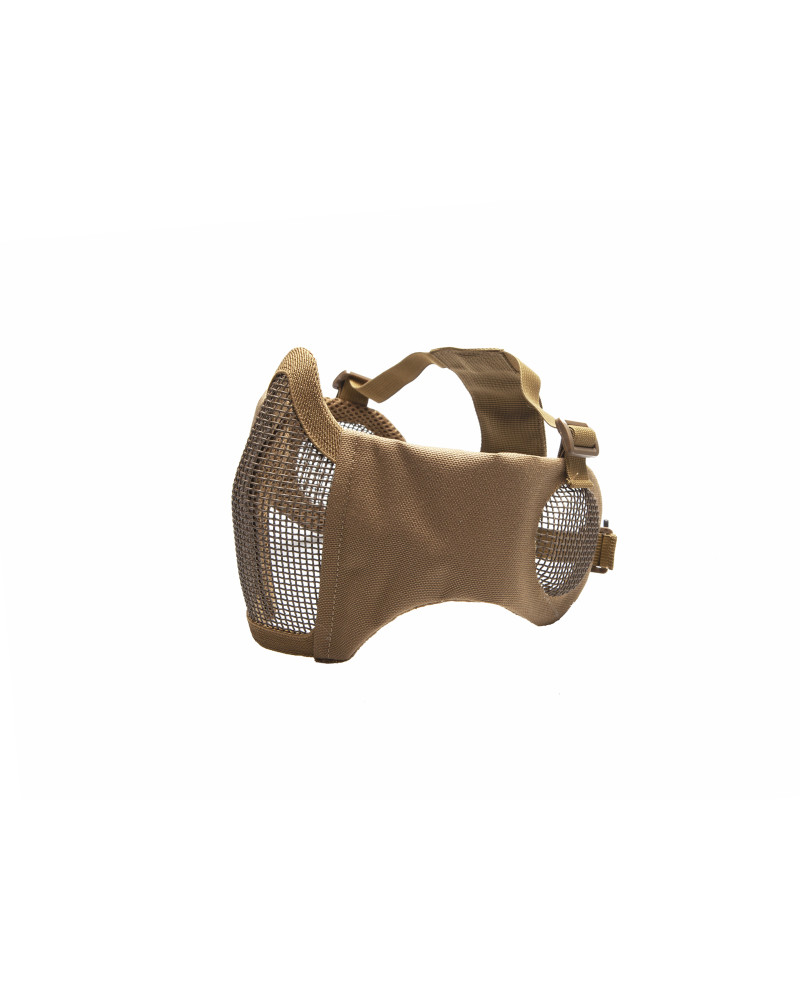 Bas de Masque Métal Tan - ASG, une protection robuste et confortable pour le terrain. Bas de Masque Métal Tan - ASG, une protection robuste et confortable pour le terrain.