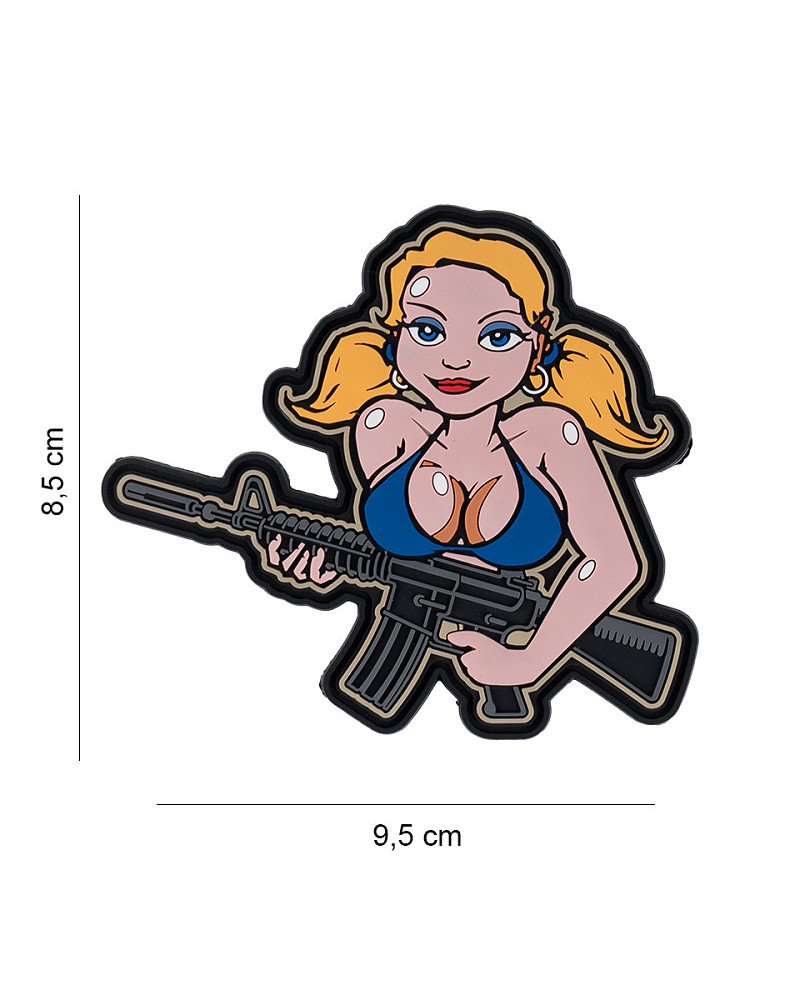 PATCH 3D PVC TACTIQUE FILLE CHEVEUX BLONDS - 101 INC PATCH 3D PVC TACTIQUE FILLE CHEVEUX BLONDS - 101 INC