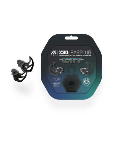 Bouchons d’oreilles X30I Noir d’Axil – Protection auditive performante et confortable. Bouchons d’oreilles X30I Noir d’Axil – Protection auditive performante et confortable.
