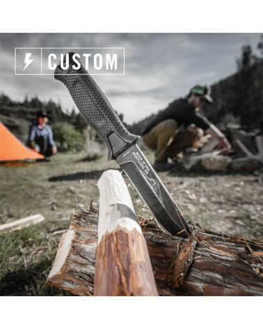 Couteau Gerber StrongArm Noir à lame dentelée avec étui compatible MOLLE Couteau Gerber StrongArm Noir à lame dentelée avec étui compatible MOLLE