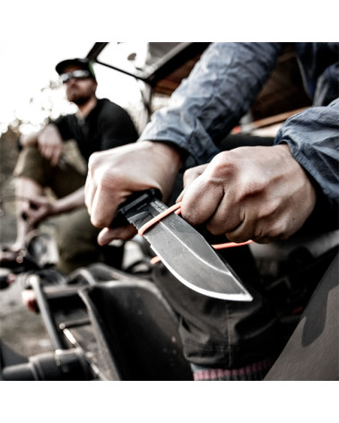 Couteau Gerber StrongArm Noir à lame dentelée avec étui compatible MOLLE