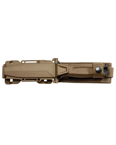 Couteau tactique Gerber Strongarm Coyote avec lame en acier 420HC et étui modulable. Couteau tactique Gerber Strongarm Coyote avec lame en acier 420HC et étui modulable.