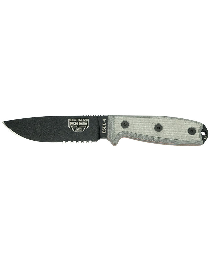 ESEE-4 LAME NOIRE MIXTE - ESEE KNIVES ESEE-4 LAME NOIRE MIXTE - ESEE KNIVES