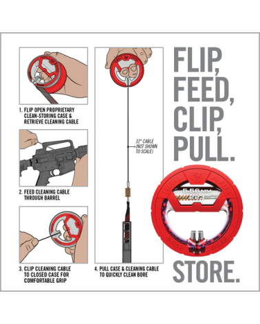 Kit Bore Boss 17HMR de Real Avid avec câble, brosse et étui rigide