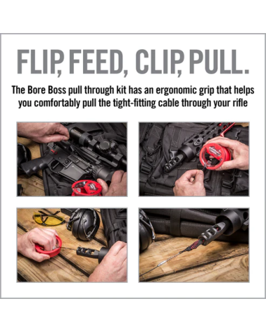 Kit Bore Boss 17HMR de Real Avid avec câble, brosse et étui rigide