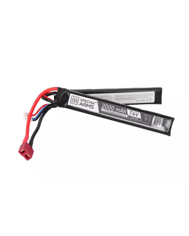 Batterie LiPo 7.4V 2000mAh 2 sticks DEAN de Specna Arms pour réplique airsoft