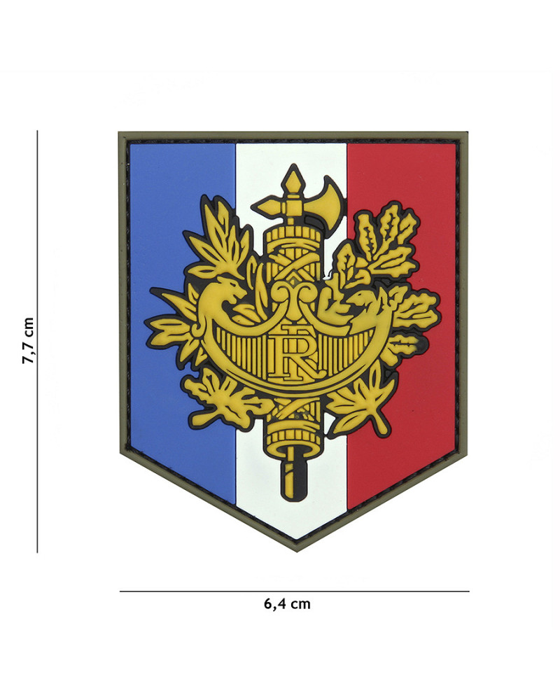 PATCH 3D PVC FRENCH SHIELD - 101 INC PATCH 3D PVC FRENCH SHIELD - 101 INC