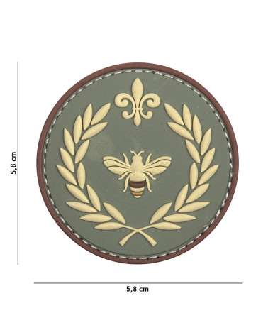 Patch 3D Napoléon vert en PVC de 101 INC fixé sur un sac ou un gilet tactique