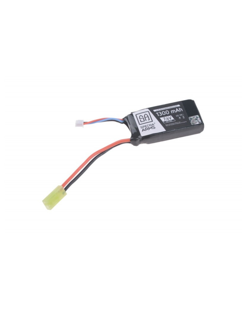 Batterie LiPo 7.4V 1300mAh Stick format PEQ Specna Arms pour AEG Batterie LiPo 7.4V 1300mAh Stick format PEQ Specna Arms pour AEG