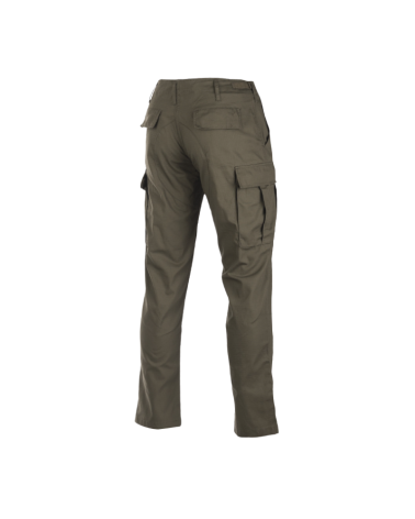 Pantalon US BDU Slim vert Miltec porté en configuration tactique outdoor Pantalon US BDU Slim vert Miltec porté en configuration tactique outdoor