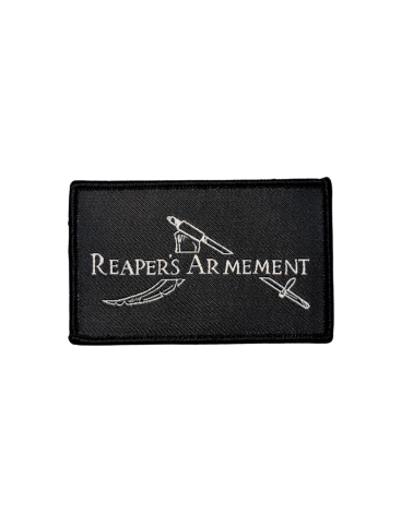 Patch tissé Signature Reaper’s Armement avec fixation velcro sur gilet tactique