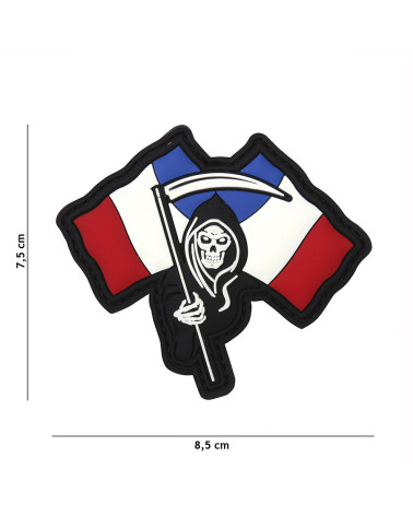 Patch 3D PVC French Reeper de 101 INC avec design tricolore et dos velcro