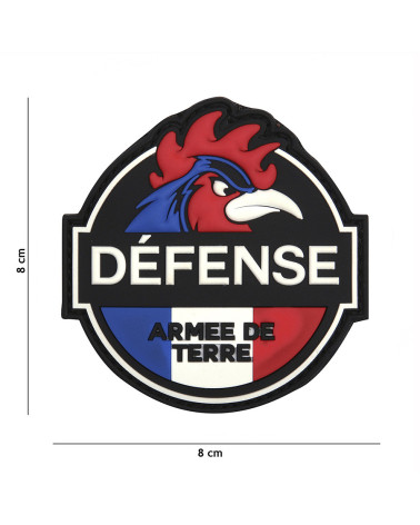 Patch 3D PVC Défense Armée de Terre de 101 INC fixé sur un sac tactique