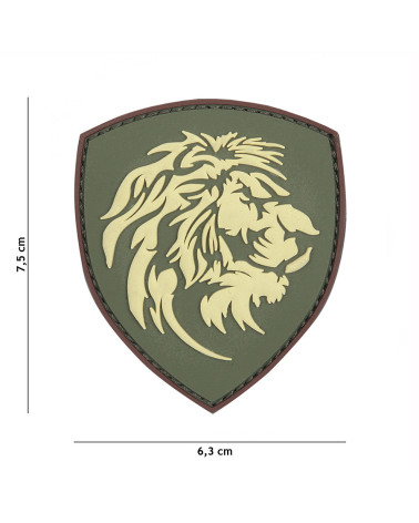 Patch 3D PVC Dutch Lion vert de 101 INC avec fixation velcro
