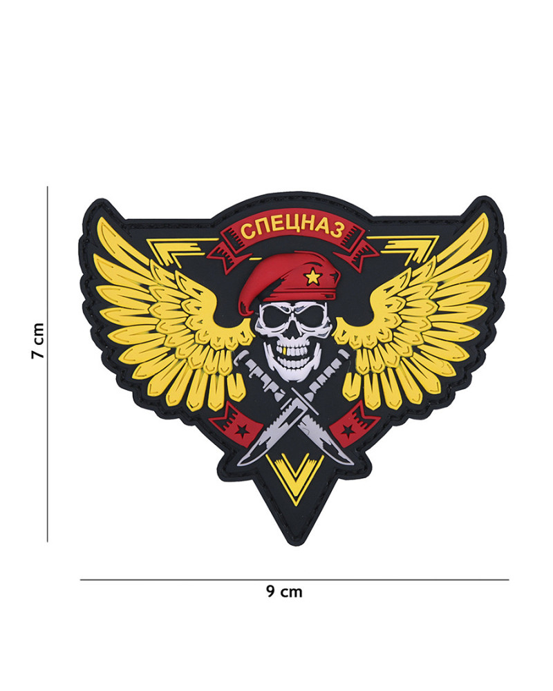 PATCH 3D PVC SPETSNAZ SKULL JAUNE - 101 INC PATCH 3D PVC SPETSNAZ SKULL JAUNE - 101 INC