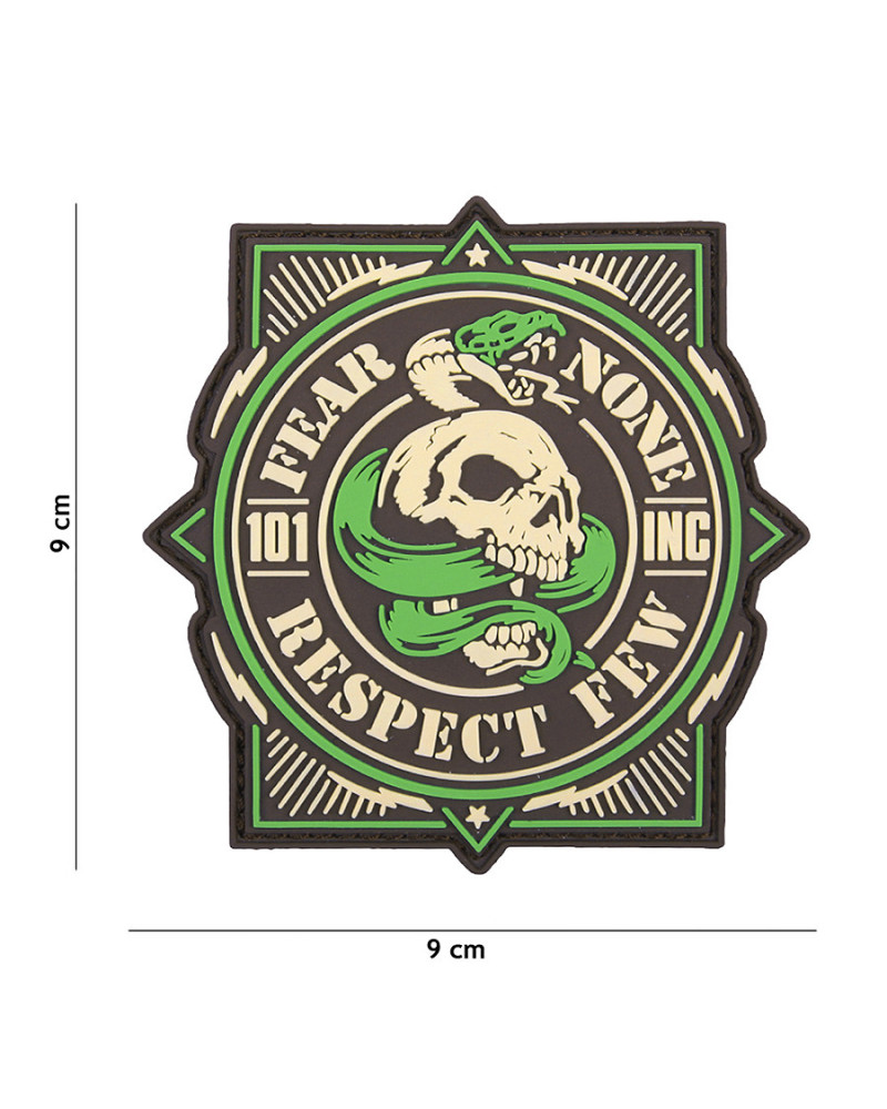 PATCH 3D PVC FEAR NONE MARRON - 101 INC PATCH 3D PVC FEAR NONE MARRON - 101 INC