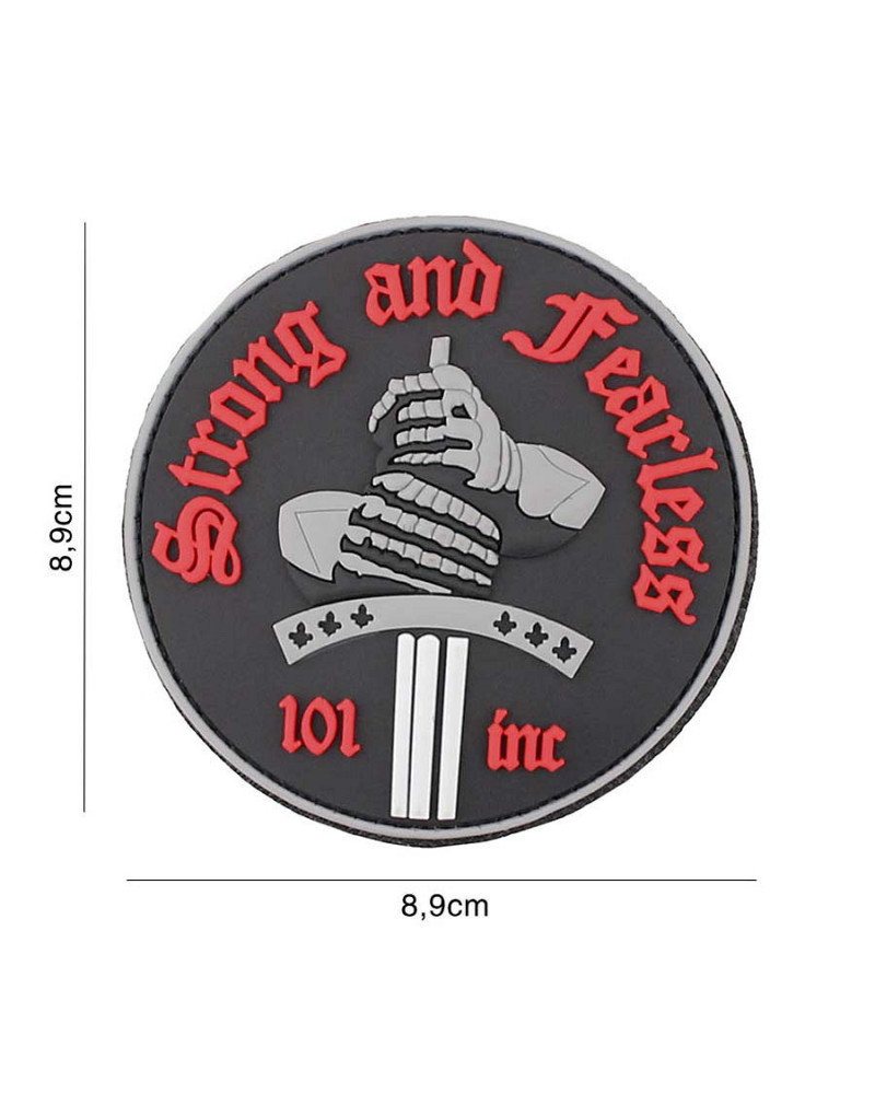 PATCH 3D PVC STRONG AND FEARLESS ROUGE - 101 INC PATCH 3D PVC STRONG AND FEARLESS ROUGE - 101 INC