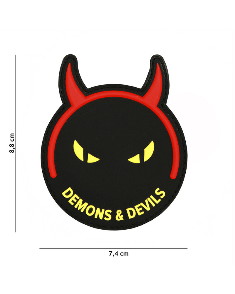 PATCH 3D PVC DEMON & DEVIL NOIR JAUNE - 101 INC PATCH 3D PVC DEMON & DEVIL NOIR JAUNE - 101 INC