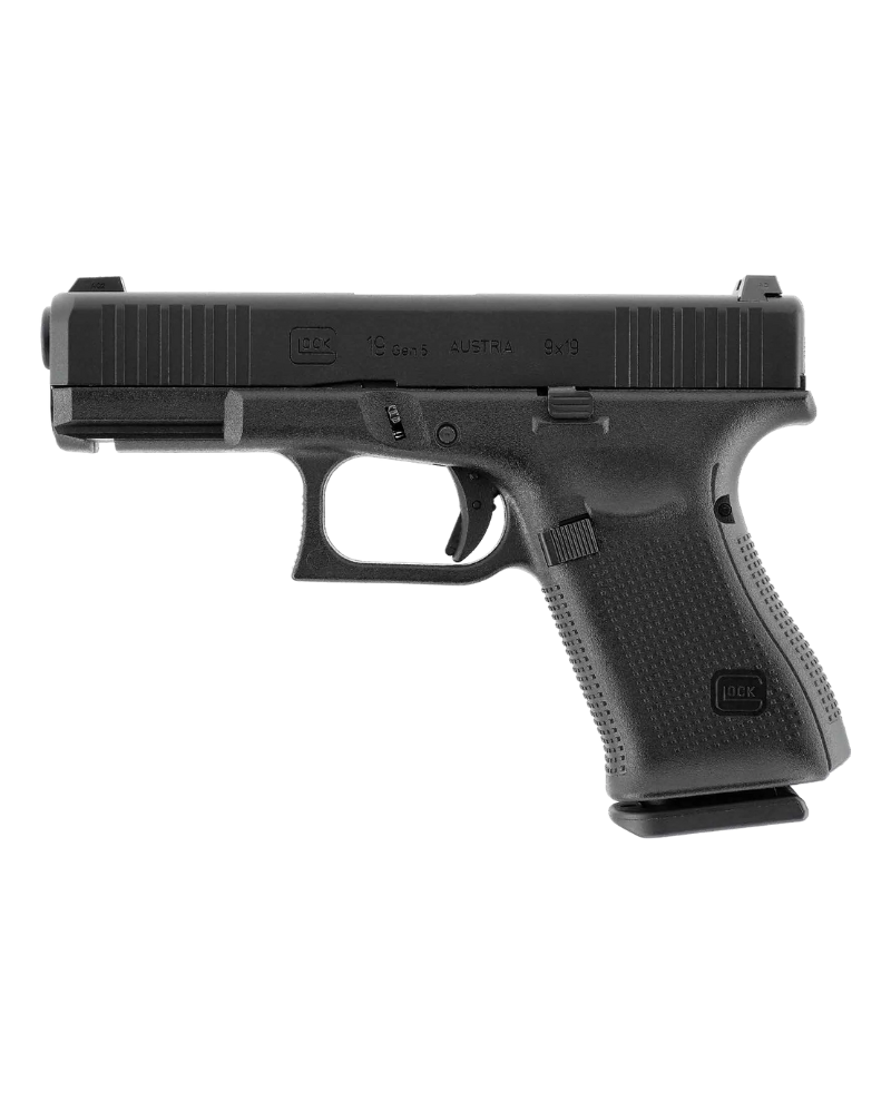 Réplique airsoft GLOCK 19 Gen5 Gaz 6mm avec culasse métal sous licence officielle Réplique airsoft GLOCK 19 Gen5 Gaz 6mm avec culasse métal sous licence officielle