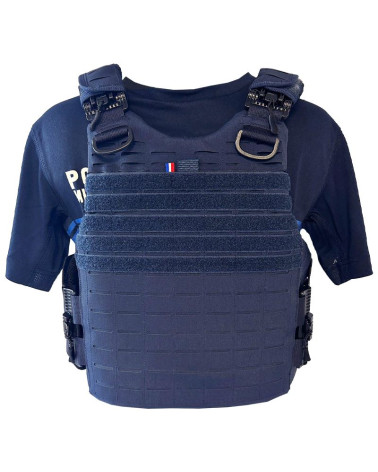 Housse Quick Release Premium pour Police Municipale par Le Protecteur, vue portée avec accessoires Housse Quick Release Premium pour Police Municipale par Le Protecteur, vue portée avec accessoires