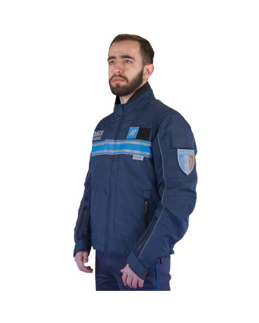 Blouson tout temps Police Municipale Civik Le Protecteur avec marquage et bandes bleues réglementaires