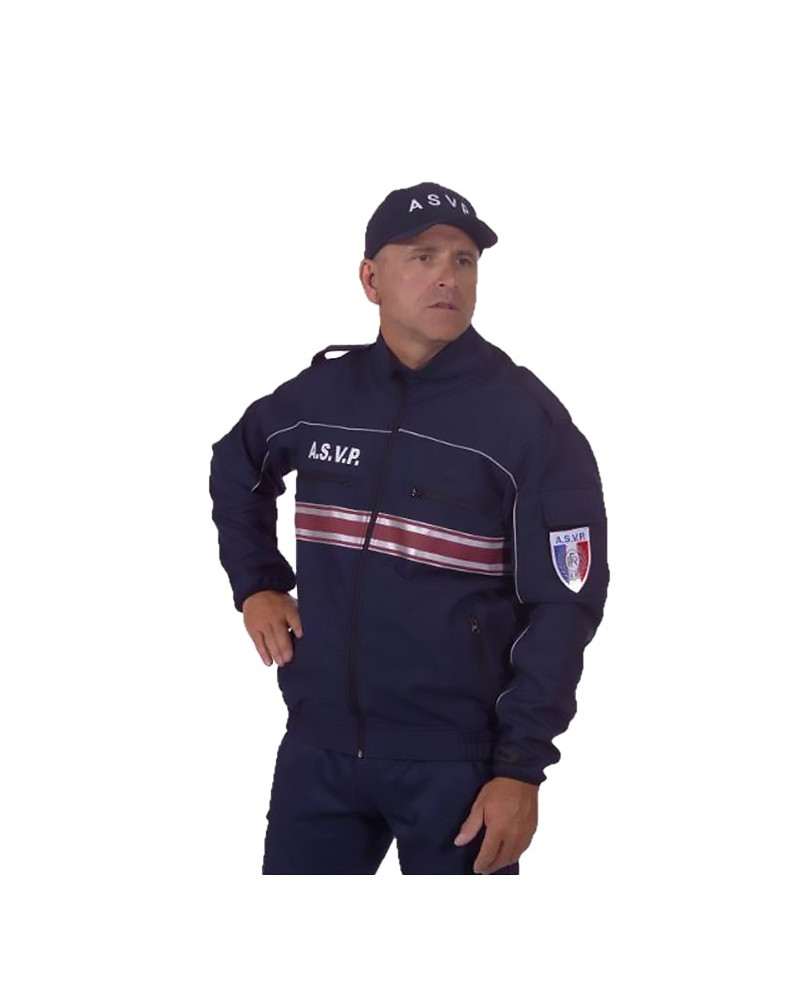 Blouson Softshell A.S.V.P. Le Protecteur avec bandes réfléchissantes et marquage officiel Blouson Softshell A.S.V.P. Le Protecteur avec bandes réfléchissantes et marquage officiel