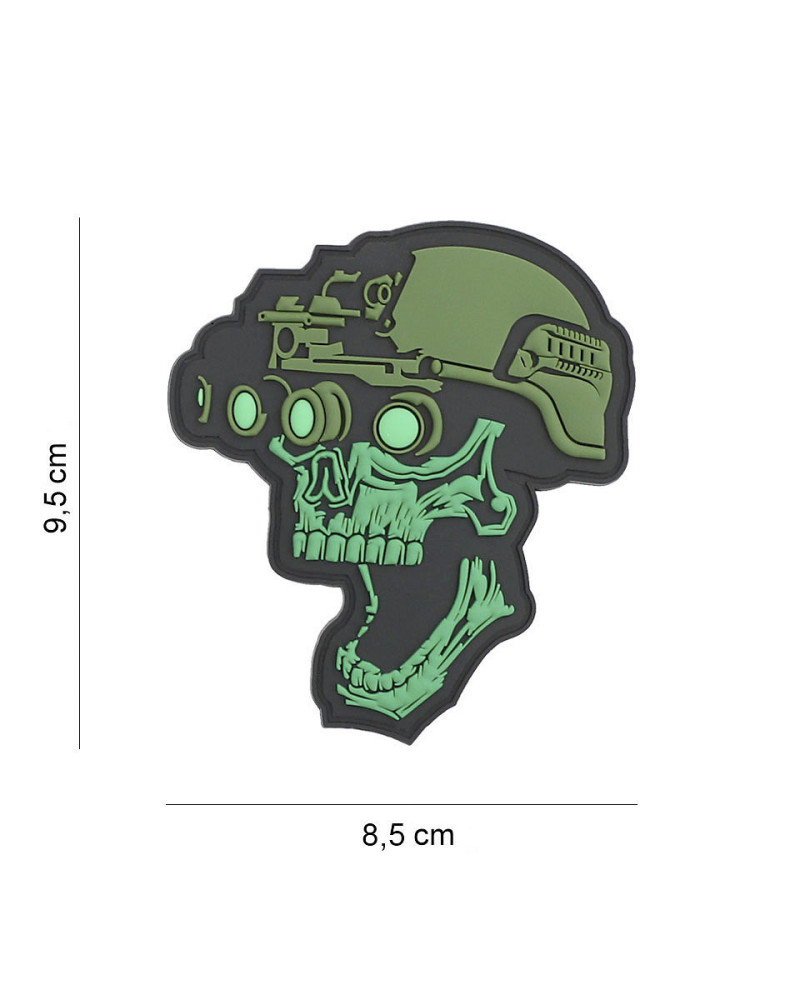 PATCH 3D PVC NIGHT VISION SKULL VERT - 101 INC PATCH 3D PVC NIGHT VISION SKULL VERT - 101 INC
