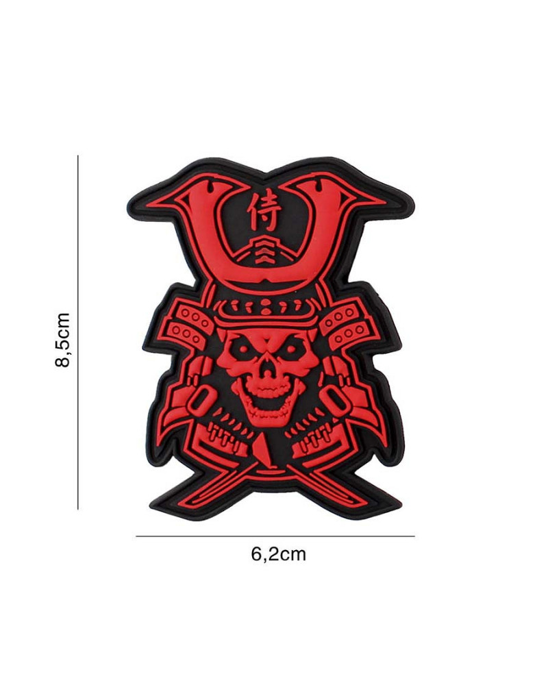 PATCH 3D PVC SAMURAI SKULL RED - 101 INC PATCH 3D PVC SAMURAI SKULL RED - 101 INC