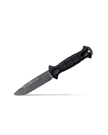 Couteau MT55 Wildsteer noir avec lame stonewash et étui Kydex tactique