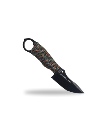 Couteau KARLICAN Wildsteer avec lame epoxy camouflage woodland et manche ergonomique