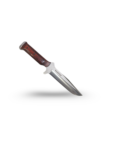 Couteau TXH Wildsteer avec lame brossée et manche en Pakkawood Cocobolo