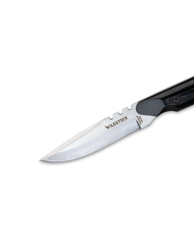 Couteau Baby Wild Wildsteer avec manche Micarta noir et lame brossée