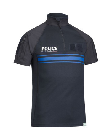 Chemise UBAS Police Municipale manches courtes avec bandes bleues – EQUIPOL